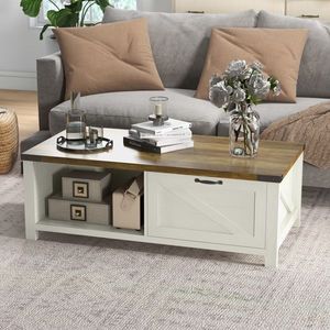 Arctic White Moose Brown Coffee Table - Product Image 1