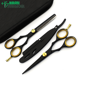Surgical Instruments Manufacturer Pakistan Barber Hair Cutting and <b>Thinning</b> Scissors Kit with Straight Razor - Product Image 3