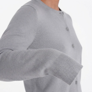 Pull d'uniforme scolaire, cardigan à col rond, boutonné devant, en soie tricotée, pour femme, automne, décontracté, respirant, couleur personnalisée - Product Image 5