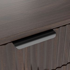 Cestino per rifiuti da 10 galloni con texture ondulata, mobiletto in legno con cassetto a scomparsa estraibile, per la raccolta differenziata e l'organizzazione della cucina - Product Image 3