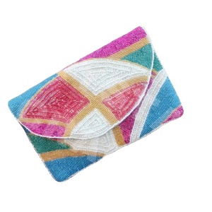 Colorful Indian Handmade Beaded Bag Luxury Ethnic Craft Durable Trendy Style Premium Eth <b>Crystal</b> Fashion Accessory Glass <b>Bead</b> - Product Image 1