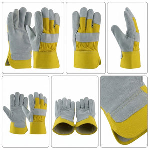 Gants de sécurité pour soudeurs canadiens très résistants, en cuir de vachette pleine fleur, à manchette longue, protection contre l'abrasion et la chaleur, les plus populaires - Product Image 4
