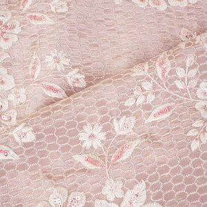 African <b>Sequin</b> Embroidery Fabric Digital Print Mesh Lace Textile For Kaftan Fashion And Apparel Import Buyers - Product Image 4