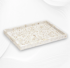 Bandeja de Nácar Rectangular para Organización de Cena, Manualidades y Almacenamiento, para Fiestas y Mesas de Restaurante - Product Image 3