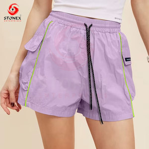 Shorts Deportivos de Cintura Alta para Mujer con Bolsillos, Shorts Casuales para Fitness, Yoga y Gimnasio - Product Image 3