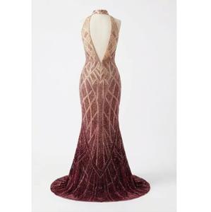 Suministro Directo de Fábrica, Elegante Vestido de Noche Largo con Cuentas Hechas a Mano para Bodas y Fiestas, Disponible a Buen Precio - Product Image 1