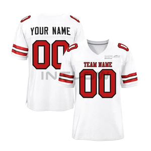 Camiseta de Fútbol Americano Casual para Hombre, Cuello en V, con Bolsillo, Lisa, Holgada, con Sublimación para Entrenamiento de Equipo en Verano - Product Image 1