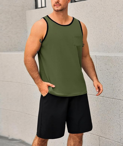 Camisetas Deportivas Transpirables de Secado Rápido para Hombre, Camiseta sin Mangas para Gimnasio, Camiseta Deportiva Informal Básica de Verano - Product Image 4