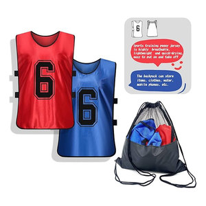 New Sports Numbered Practice Vest Breathable Training Bibs <b>Soccer</b> Basketball Scrimmage Team Identification Lightweight 100% - Product Image 1