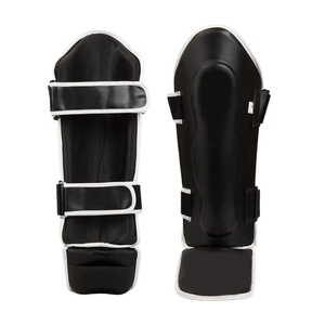 Protectores de Espinilla de Cuero PU Personalizados para Kickboxing, MMA, Muay Thai, Almohadillas de Protección para Espinilla y Empeine, Equipo de Entrenamiento al por Mayor - Product Image 1