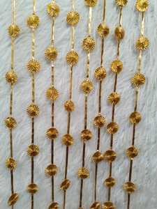 ม่านประดับผนังลายใบไม้สีทองพร้อมลูกปัดสำหรับตกแต่งงานปาร์ตี้และห้องแต่งงาน - Product Image 5
