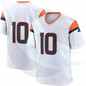 เสื้อฟุตบอลอเมริกันสีส้มสำหรับผู้ชาย คอวี แขนสั้น พิมพ์ลายแบบซับลิเมชั่น ระบายเหงื่อ แห้งเร็ว ป้องกันรังสียูวี ขายส่ง - Product Image 3