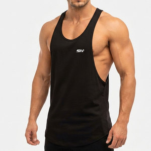 Débardeur de sport pour homme à manches tombantes, respirant, léger, pour l'entraînement, avec logo personnalisé - Product Image 1