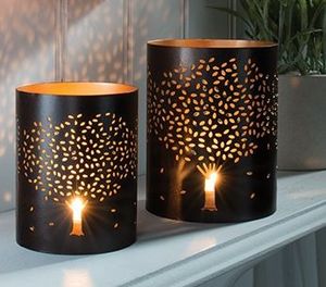 Juego de Portavelas de Hierro Hechos a Mano con Recortes de Paisajes Urbanos para Decoración del Hogar, Día de San Valentín - Product Image 2