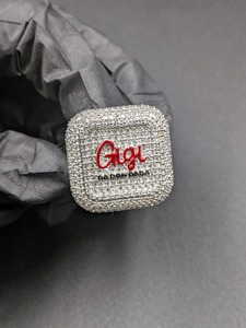VVS Clarity Custom Name Iced Out <b>Square</b> Moissanite 925 Silver Ring Personalized Hip Hop Jewelry 14K Lab Created Diamond Ring - Product Image 5