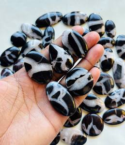 Wholesale Hot Selling Quality Natural Smooth <b>Polished</b> <b>Black</b> Septarian Cabochon Grade Natural Loose Gemstone Jewelry Making - Product Image 1