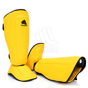 สนับแข้งหนังพรีเมียม คุณภาพสูง สำหรับการฝึกซ้อมมวย - ทนทานต่อทุกการกระแทกแรงสูง - Product Image 6