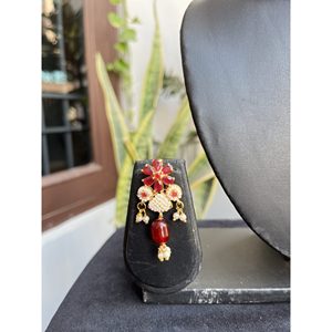 Ensemble de colliers rouges en alliage pour femmes, bijoux de mariage indiens, qualité export. - Product Image 2