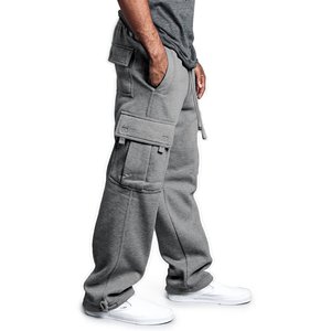 High Street <b>Men's</b> Casual Sweatpants Urban Straight Leg <b>Jogger</b> Fleece <b>Cargo</b> Pocket Fitness Jogging Sweatpants <b>Jogger</b> - Product Image 1