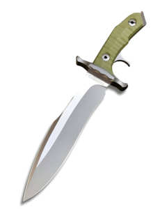 Cuchillo Rambo hecho a mano con hoja de acero inoxidable 440c y funda de cuero para camping y supervivencia - Product Image 2