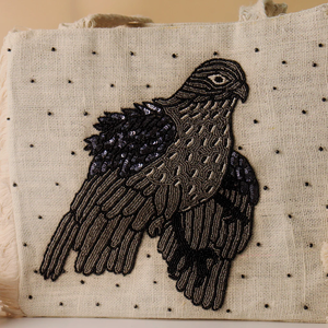 Sac fourre-tout vintage tissé à la main, tendance, pour femme, sac seau d'été fait main avec perles en bois par Whimsy Art Craft - Product Image 3