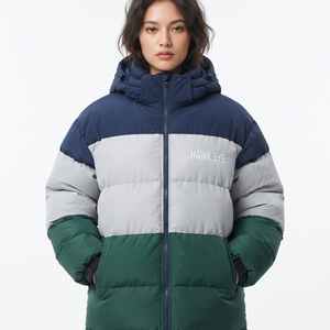 Veste d'hiver imperméable matelassée pour femme avec capuche, fermeture éclair intégrale, en toile, chaude et rembourrée, pour l'extérieur, vente en gros - Product Image 5
