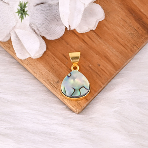 Classic Minimal Natural <b>Abalone</b> <b>Shell</b> Pendant 92.5 Silver Handmade Charm Jewelry For Women - Product Image 4