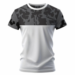 เสื้อยืดออกกำลังกายผู้ชาย พรีเมียม สปอร์ต ผ้าถัก น้ำหนักเบา เป็นมิตรกับสิ่งแวดล้อม แห้งเร็ว ระบายอากาศ ป้องกันรังสียูวี รับผลิตแบบ OEM ODM สำหรับยิมและวิ่ง - Product Image 1