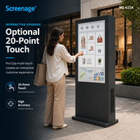 Kiosco de Señalización Digital LCD para Exteriores de 55 Pulgadas con Clasificación IP65 para la Visualización de Horarios de Transporte Público y Orientación de Pasajeros