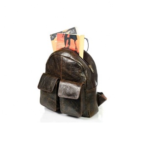 LW Sac à dos en cuir style vintage pour femmes Sac d'école à code vestimentaire artisanal Doublure en coton Nouvelle mode tendance Design portable - Product Image 4