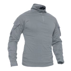 Chemise tactique respirante à manches longues en tricot de couleur unie pour l'extérieur - Product Image 5