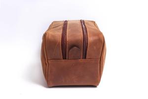 Bolsa de Aseo de Cuero Genuino Artesanal Personalizada, Estilo Vintage para Hombre, Neceser de Viaje Impermeable para Afeitar y Cosméticos LYG-0197 - Product Image 2