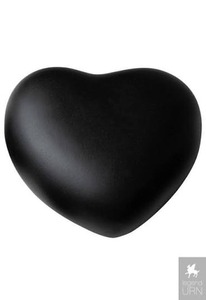 Black Heart Shaped Cremation Urn with Metal Stand for <b>Pet</b> <b>Ashes</b> Custom Design Classic <b>Keepsake</b> Heart Urn - Product Image 3