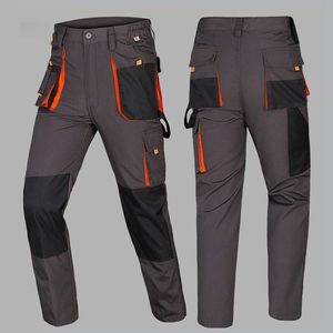Ensemble de vêtements de travail pour hommes printemps-automne en sergé de coton respirant, résistant à l'usure pour chantier, vêtements de protection du travail, électrique - Product Image 3