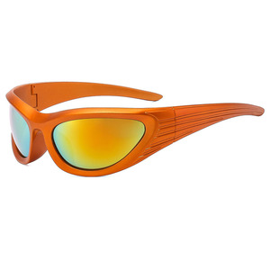 89238 New Trendy Personality Y2K Sports Cycling Shades Designer Custom Logo Round Frame Vintage Women Men UV400 <b>Sunglasses</b> 2024 - Product Image 5