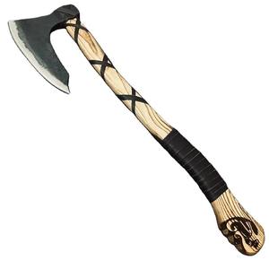 Premium Customizable Viking Double Blade <b>Axe</b> High Carbon Steel <b>Wooden</b> Handle Industrial Grade Combat-Ready Outdoor Tactical - Product Image 6