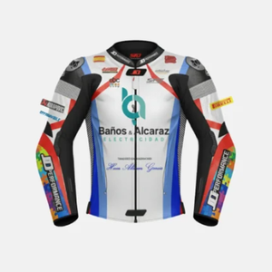 เสื้อแจ็คเก็ตมอเตอร์ไซค์หนังแท้คุณภาพพรีเมียมสำหรับนักขี่บุรุษ ยี่ห้อซูซูกิ ทำจากหนังวัว/หนังจิงโจ้ สำหรับการแข่งรถมอเตอร์ไซค์ มาตรฐาน CE - Product Image 1