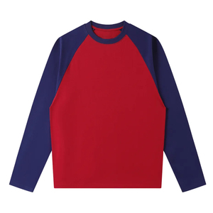 Heavyweight Custom Dtg Printing 100% Cotton <b>Raglan</b> Long <b>Sleeve</b> <b>T</b> <b>Shirts</b> Two Color <b>Raglan</b> Men <b>Shirt</b> - Product Image 5
