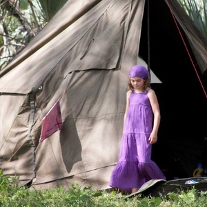 Summer Vacation Beach Bohemian Girl's Purple Summer Sleeveless Floor Length With Loose Fit &Adjustable Strap Made By Soft Cotton - Product Image 2