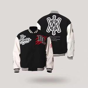 Chaqueta de Béisbol de Invierno 2026 de Alta Calidad para Hombre, Cuello Alto, Bordado, Parches Universitarios, Logotipo Frontal, Estilo Graffiti - Product Image 5