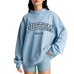 Pull en molleton oversize à col rond imprimé pour femme, respirant, coupe décontractée, manches longues, polyvalent, streetwear décontracté - Product Image 1