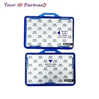 Azul RFID Bloqueo Nombre Titular de la tarjeta de plástico