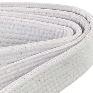 Ceinture d'arts martiaux blanche personnalisée avec motif brodé et design perforé, vêtements d'arts martiaux - Product Image 1