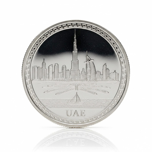 Moneda de recuerdo de Dubái chapada en oro moderna, de imitación antigua, personalizada, de desafío, de zinc, para regalos de viaje turístico, de aniversario de ciudad o de país - Product Image 2