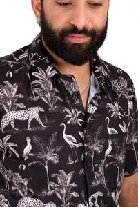 Chemise en coton pour homme, imprimée à la main, à manches courtes, en coton doux, chemise imprimée par un designer, chemise à manches longues pour les occasions spéciales - Product Image 4