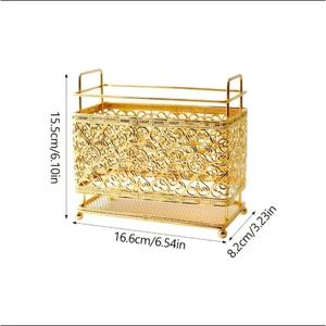 Luxury Napkins Holder Basket With Handles Footed Base Anti Slip Dining Tableware Use Decorative <b>Tissue</b> Stand <b>Wedding</b> Decor - Product Image 1