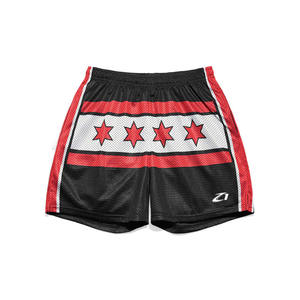 Shorts de basketball en maille à imprimé étoiles style Chicago, décontractés, avec cordon de serrage, pour l'entraînement athlétique, respirants, vêtements de sport, fourniture OEM - Product Image 3