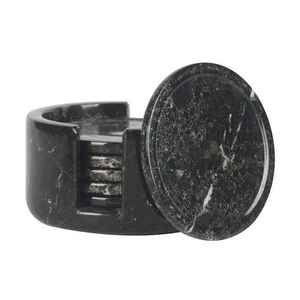 Juego de posavasos de piedra natural de travertino y mármol, decoración moderna minimalista para el hogar, regalo. - Product Image 1