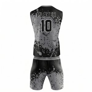 Ensemble d'uniformes de football américain 7v7 sur mesure, tissu en maille respirant, maillot et short, impression par sublimation, jeunes et adultes - Product Image 3