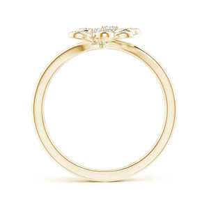 Anillo de compromiso y aniversario de lujo con doble diseño floral, diamantes cultivados en laboratorio, corte pavé, oro de 10K/14K/18K, plata 925/935 - Product Image 3